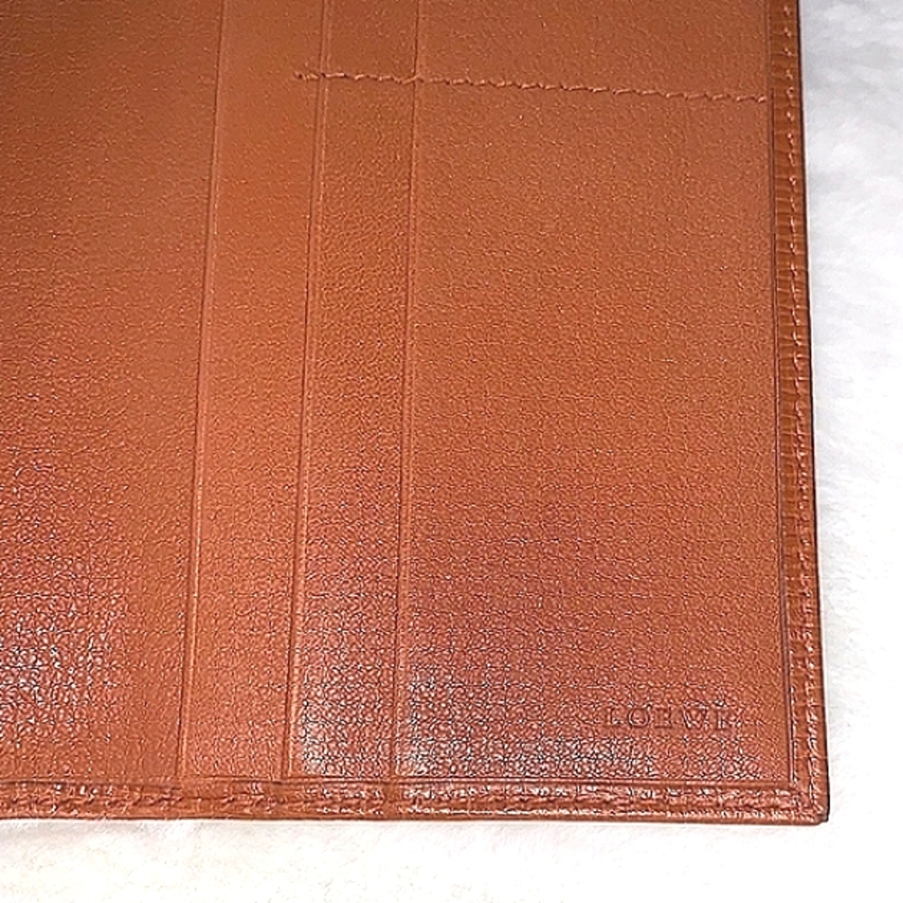 🦌  Men's LOEWE® Palladium Genuine Grain Leather Checkbook Wallet + COA NEW! - Picture 13 of 16